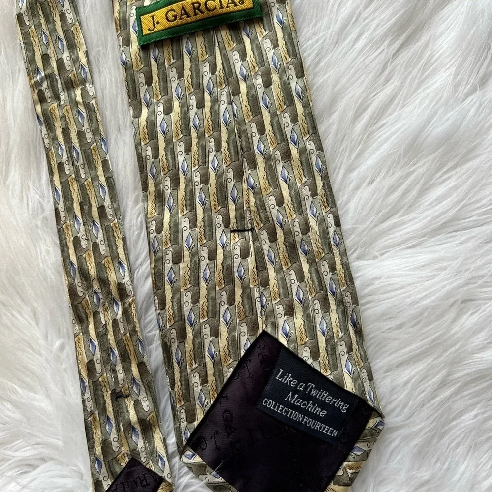 Vintage J. Garcia 1996 Like A Twittering Machine Tie Silk 60”